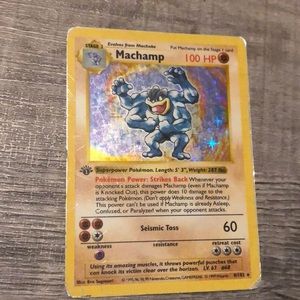 Holographic Machamp Pokémon Card